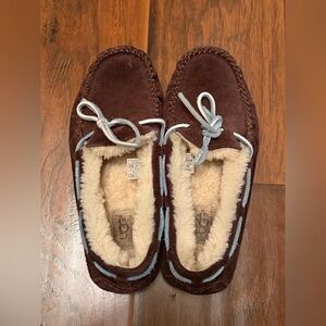 UGG Women's Chocolate Moccasins with Cream Lining